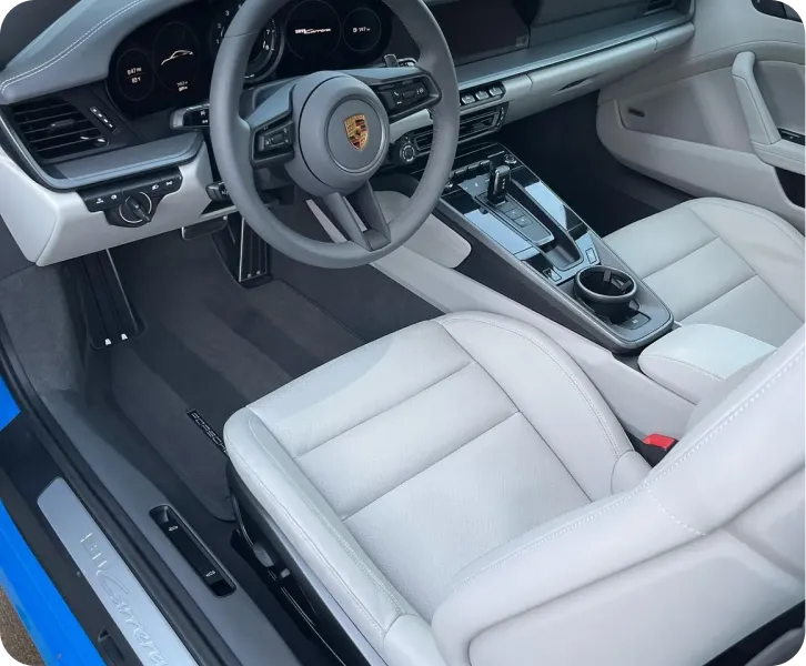 Freshly cleaned car interior